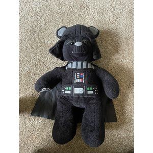 BUILD A BEAR 2015 Darth Vader Bear 16" Plush Attached Cape Star Wars No Tags BAB